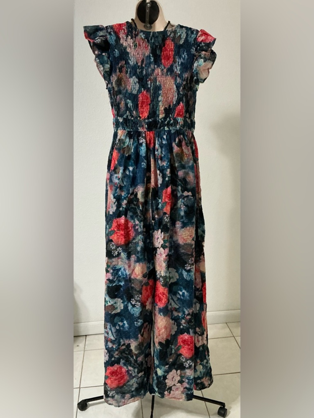 EUC Anthropologie The Peregrine Jumpsuit: Printed Eyelet Edition Size Small - Picture 5 of 16